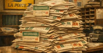 Стопка заказных писем