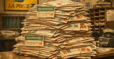 Стопка заказных писем
